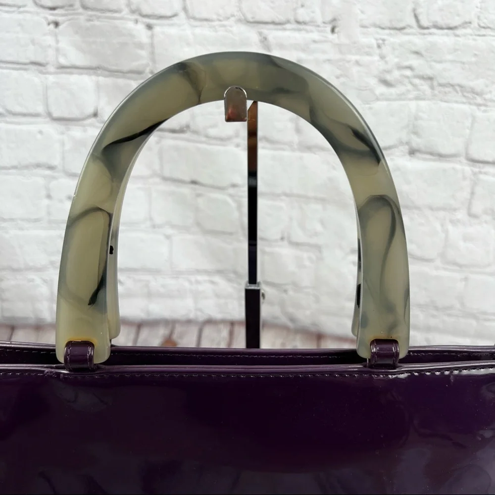 Neiman Marcus Patent Purple Mini Tote